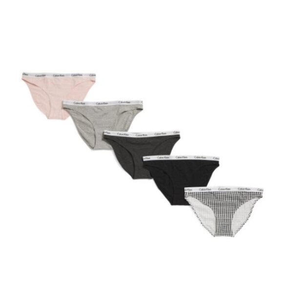 NWT Calvin Klein 5 Pack Carousel Bikini Panties MSRP $65 Black Multi - Picture 1 of 8